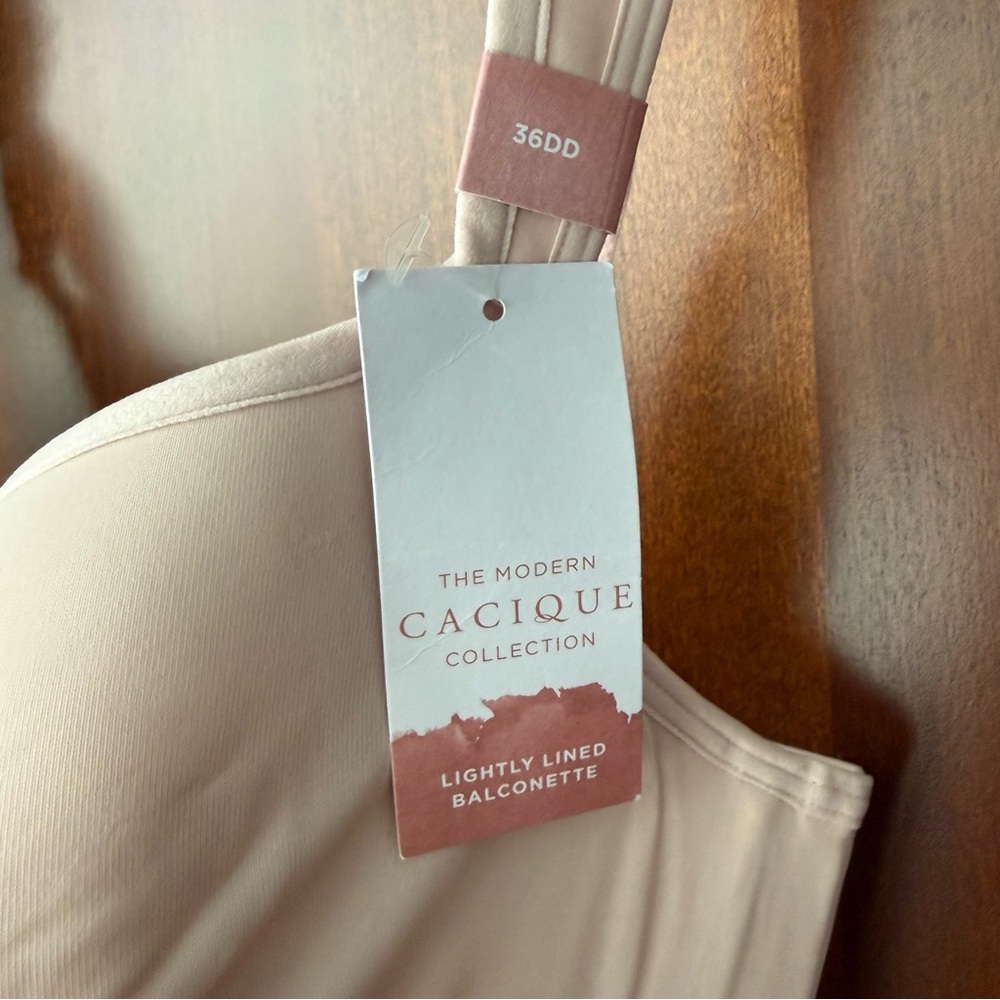 Cacique Pink Lightly Lined Balconette Bra Size 36DD - Picture 4 of 9